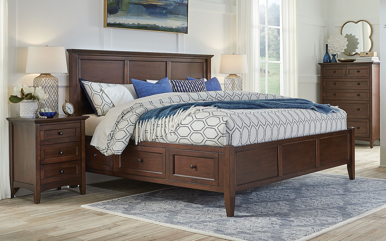 Cal King Storage Bed AAmerica Wood Furniture
