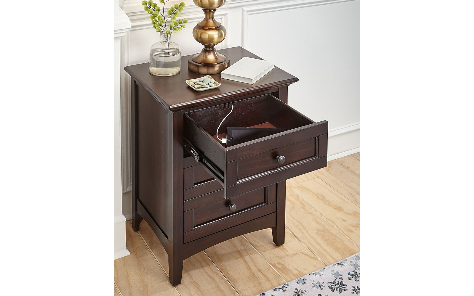 3Drawer Nightstand AAmerica Wood Furniture